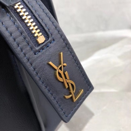 Replica YSL Saint Laurent East Side Smooth Leather Small Tote Bag 554116 Navy Blue