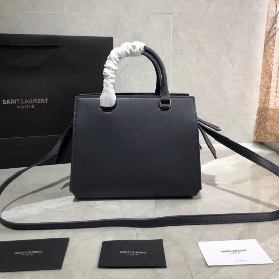 Replica YSL Saint Laurent East Side Smooth Leather Small Tote Bag 554116 Navy Blue