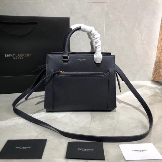 Replica YSL Saint Laurent East Side Smooth Leather Small Tote Bag 554116 Navy Blue