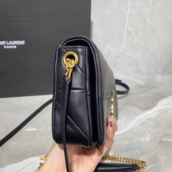 Replica YSL Saint Laurent Jamie Medium Carre Rive Gauche Flap Bag Black Fake YSL Saint Laurent Jamie Medium Carre Rive Gauche Flap Bag Black Replica