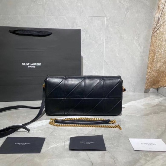 Replica YSL Saint Laurent Jamie Medium Carre Rive Gauche Flap Bag Black Fake YSL Saint Laurent Jamie Medium Carre Rive Gauche Flap Bag Black Replica