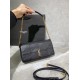 Replica YSL Saint Laurent Jamie Medium Carre Rive Gauche Flap Bag Black Fake YSL Saint Laurent Jamie Medium Carre Rive Gauche Flap Bag Black Replica