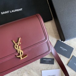 Replica YSL Saint Laurent Solferino Medium Monogram Satchel Bag Claret
