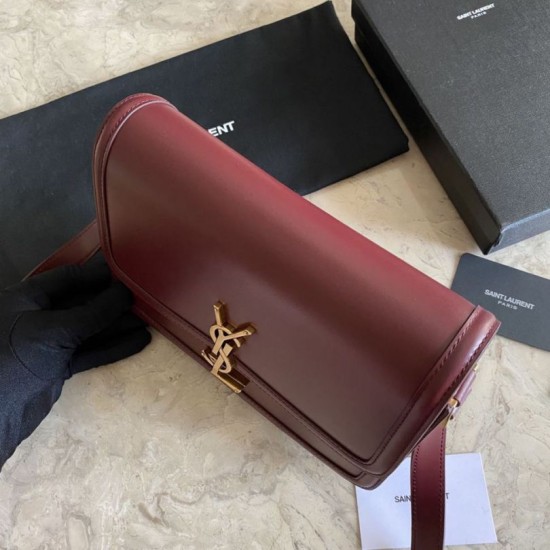 Replica YSL Saint Laurent Solferino Medium Monogram Satchel Bag Claret Replica YSL Saint Laurent Solferino Medium Monogram Satchel Bag Claret