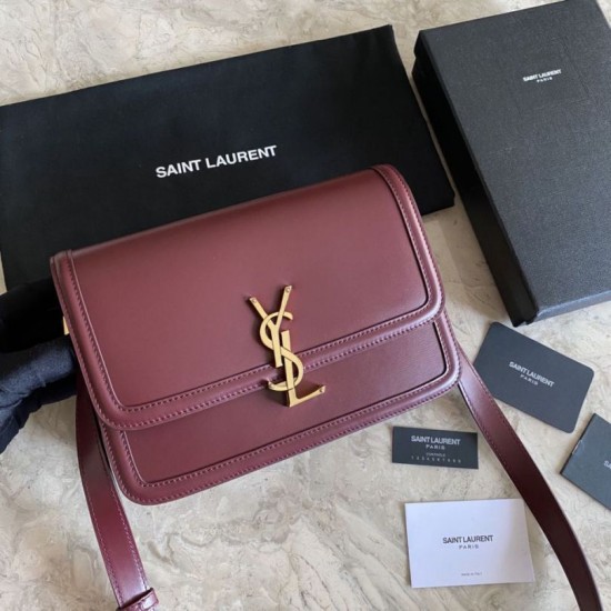Replica YSL Saint Laurent Solferino Medium Monogram Satchel Bag Claret Replica YSL Saint Laurent Solferino Medium Monogram Satchel Bag Claret