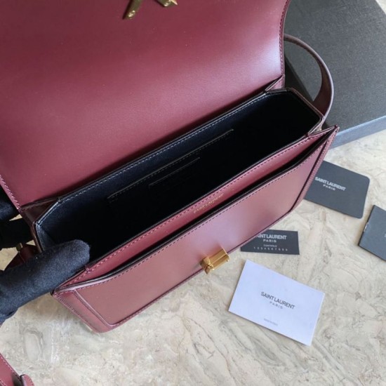 Replica YSL Saint Laurent Solferino Medium Monogram Satchel Bag Claret Replica YSL Saint Laurent Solferino Medium Monogram Satchel Bag Claret