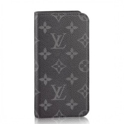 Fake Louis Vuitton  iPhone 6 Plus Folio Monogram Eclipse M61700 Replica