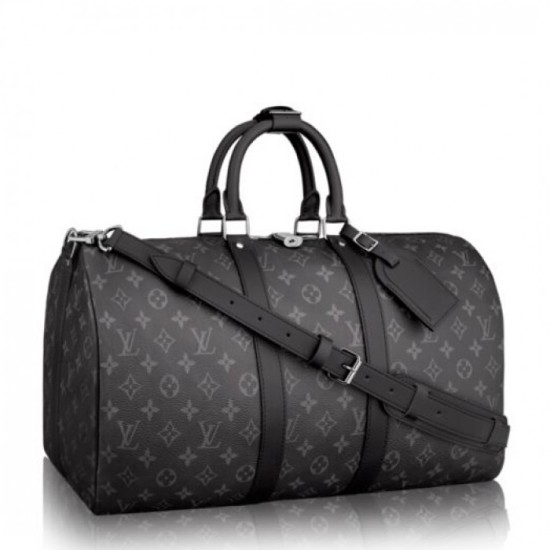 Replica Louis Vuitton  Keepall 45 Bandouliere Monogram Eclipse M40569