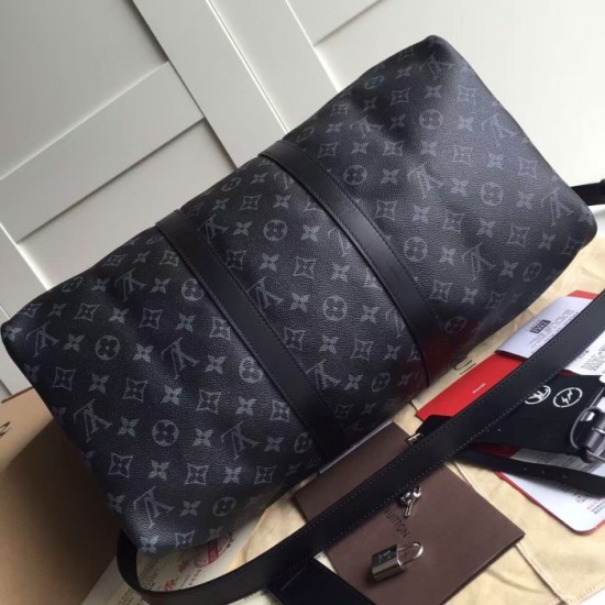 Replica Louis Vuitton  Keepall 45 Bandouliere Monogram Eclipse M40569