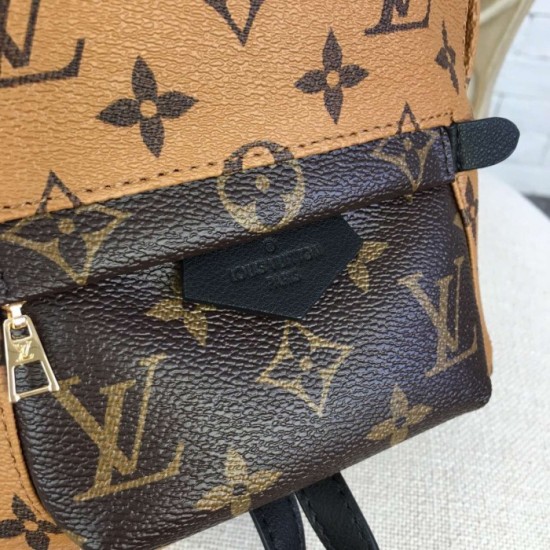 Replica Louis Vuitton  Monogram Reversed Palm Springs Backpack Mini M42411