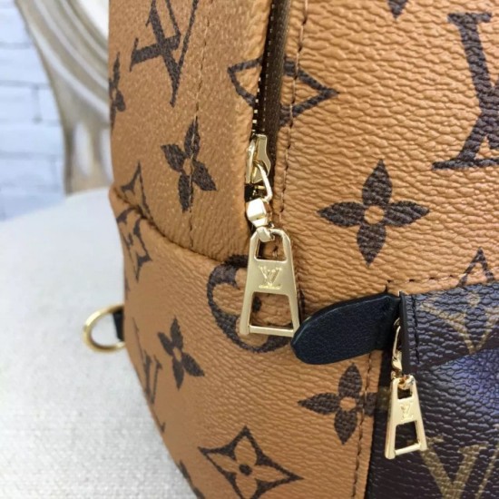 Replica Louis Vuitton  Monogram Reversed Palm Springs Backpack Mini M42411
