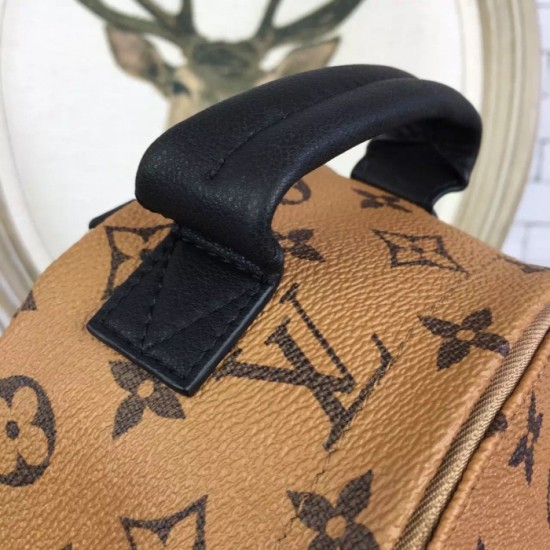 Replica Louis Vuitton  Monogram Reversed Palm Springs Backpack Mini M42411