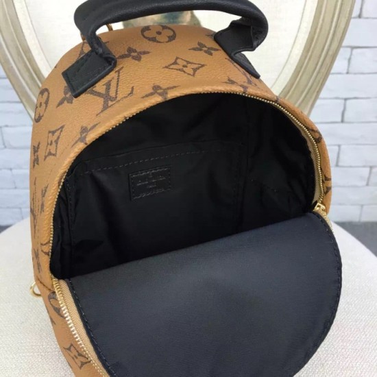 Replica Louis Vuitton  Monogram Reversed Palm Springs Backpack Mini M42411