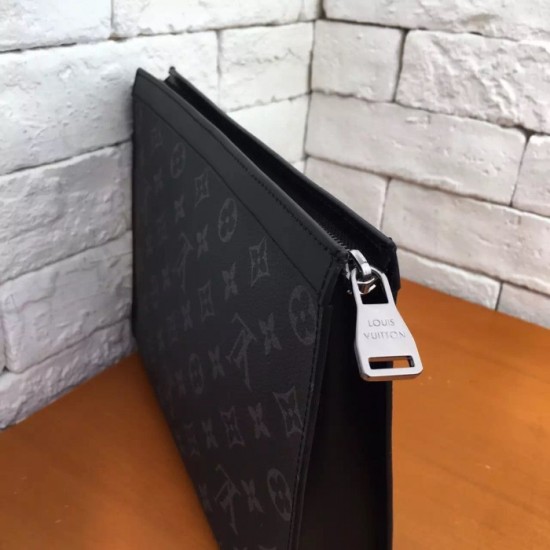 Replica Louis Vuitton Pochette Voyage MM Monogram Eclipse M61692 Replica Louis Vuitton Pochette Voyage MM Monogram Eclipse M61692