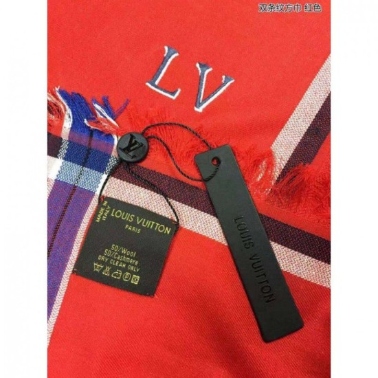 Replica Louis Vuitton  Red Double Stripes Square MP1703