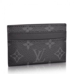 Fake Louis Vuitton Double Card Holder Monogram Eclipse M62170 Replica