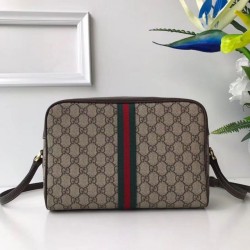 Replica Gucci Ophidia GG Supreme Small Shoulder Bag 517080 Brown