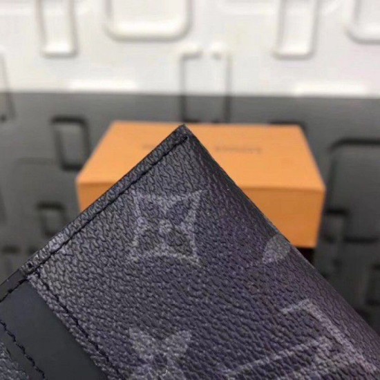 Fake Louis Vuitton Double Card Holder Monogram Eclipse M62170 Replica