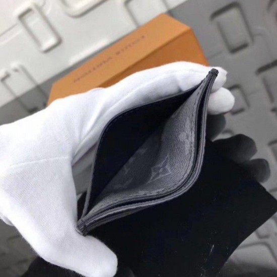 Fake Louis Vuitton Double Card Holder Monogram Eclipse M62170 Replica
