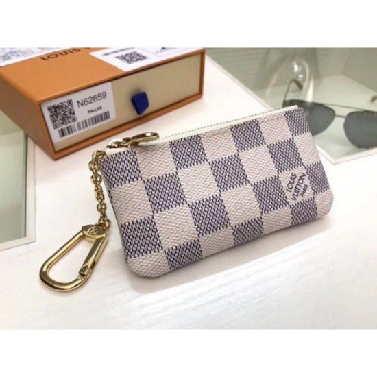 Fake Louis Vuitton Key Pouch Damier Azur N62659 Replica