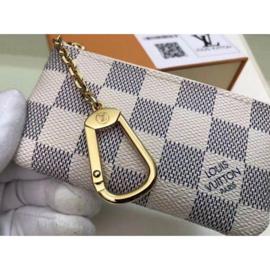 Fake Louis Vuitton Key Pouch Damier Azur N62659 Replica