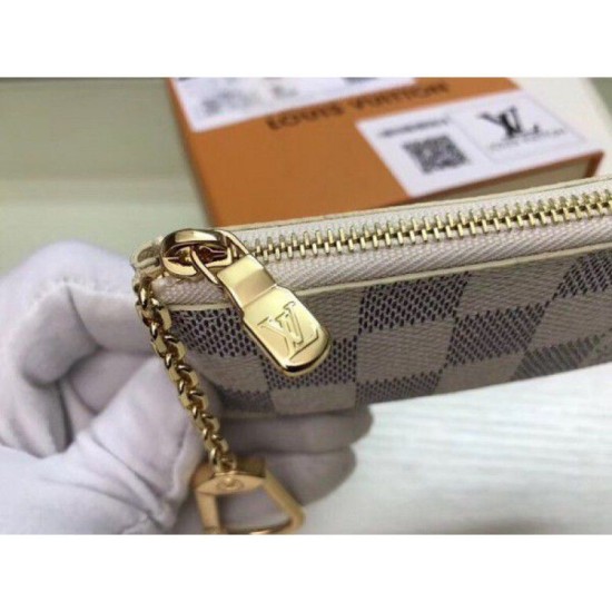 Fake Louis Vuitton Key Pouch Damier Azur N62659 Replica