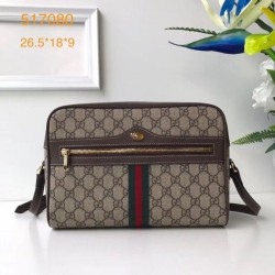 Replica Gucci Ophidia GG Supreme Small Shoulder Bag 517080 Brown