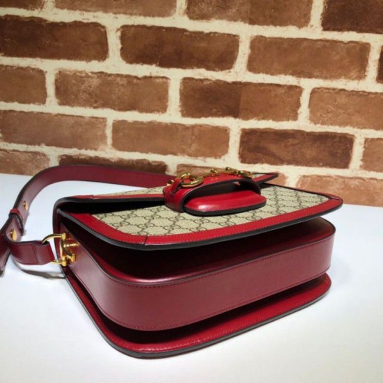 Fake Gucci 1955 Horsebit Small Shoulder Bag 602204 Red Replica Replica Gucci 1955 Horsebit Small Shoulder Bag 602204 Red