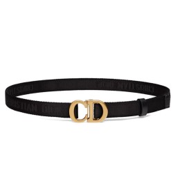 Replica Christian Dior Women Saddle Nylon Belt Black
