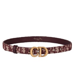Replica Christian Dior Saddle Dior Oblique Belt Red