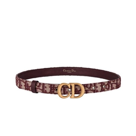 Replica Christian Dior Saddle Dior Oblique Belt Red