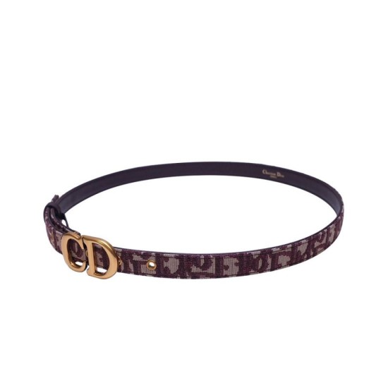 Replica Christian Dior Saddle Dior Oblique Belt Red