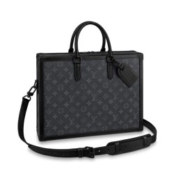 Fake Louis Vuitton Soft Trunk Briefcase M44952 Black Replica