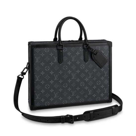 Fake Louis Vuitton Soft Trunk Briefcase M44952 Black Replica
