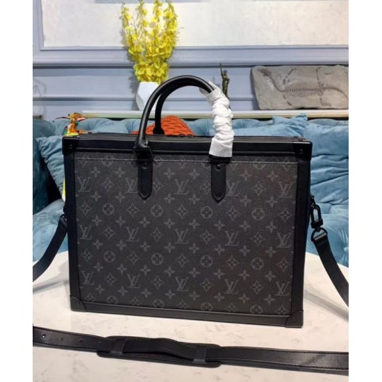Fake Louis Vuitton Soft Trunk Briefcase M44952 Black Replica