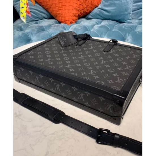 Fake Louis Vuitton Soft Trunk Briefcase M44952 Black Replica