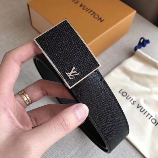 Replica Louis Vuitton Metropole 35MM Belt Taiga Leather M0002S