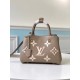 Replica Louis Vuitton Montaigne BB Bag In Tourterelle Gray Leather M45489