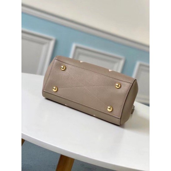 Replica Louis Vuitton Montaigne BB Bag In Tourterelle Gray Leather M45489