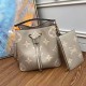 Replica Louis Vuitton NeoNoe MM Bag In Tourterelle Gray Leather M45555