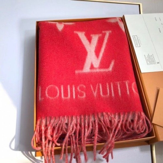 Replica Louis Vuitton Red Reykjavik Scarf M70813