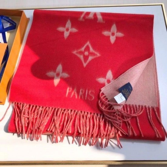 Replica Louis Vuitton Red Reykjavik Scarf M70813