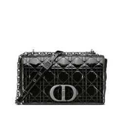 Replica Christian Dior Medium Dior Caro Bag Black