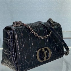 Replica Christian Dior Medium Dior Caro Bag Black
