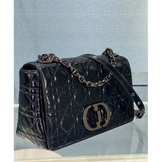 Replica Christian Dior Medium Dior Caro Bag Black Replica Christian Dior Medium Dior Caro Bag Black