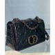 Replica Christian Dior Medium Dior Caro Bag Black Replica Christian Dior Medium Dior Caro Bag Black