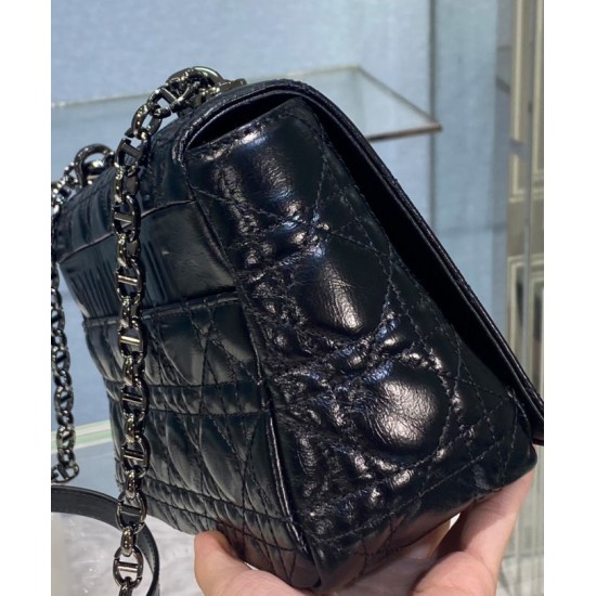Replica Christian Dior Medium Dior Caro Bag Black Replica Christian Dior Medium Dior Caro Bag Black