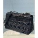 Replica Christian Dior Medium Dior Caro Bag Black Replica Christian Dior Medium Dior Caro Bag Black