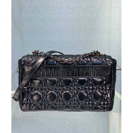 Replica Christian Dior Medium Dior Caro Bag Black Replica Christian Dior Medium Dior Caro Bag Black