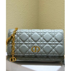 Fake Christian Dior Caro Belt Pouch With Chain Bag Gray Replica Replica Christian Dior Caro Belt Pouch With Chain Bag Gray